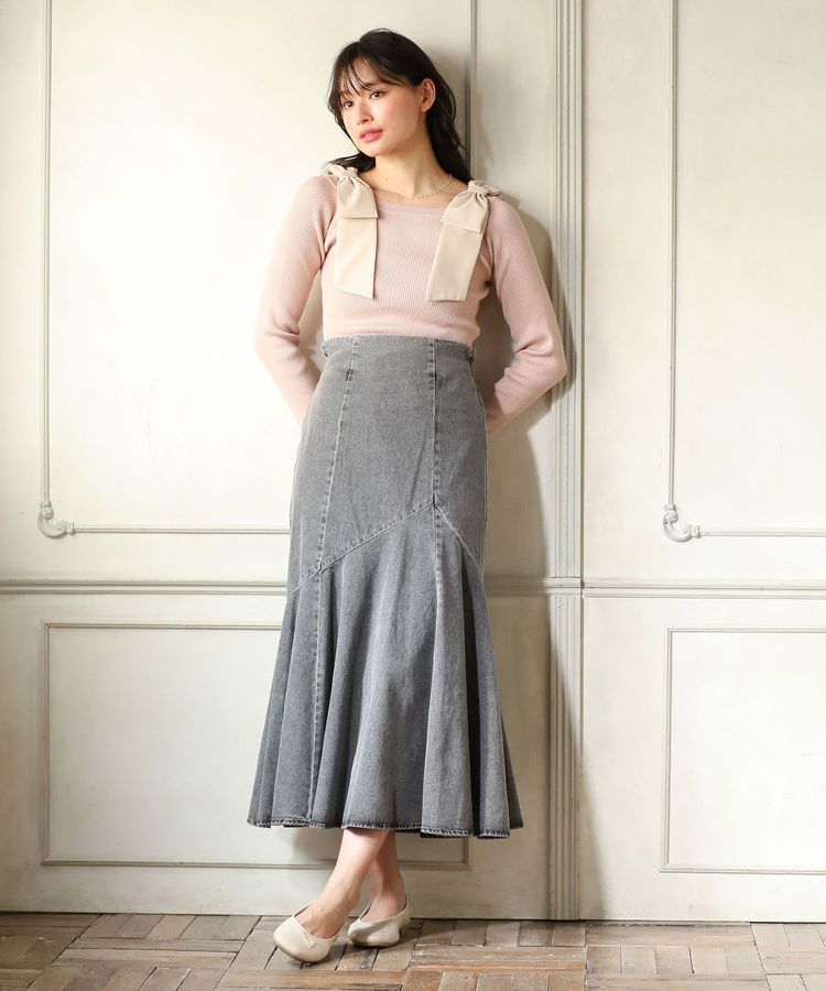 Green Parks「・swing by ショルダーリボンプルオーバー」|Tシャツ・カットソー|