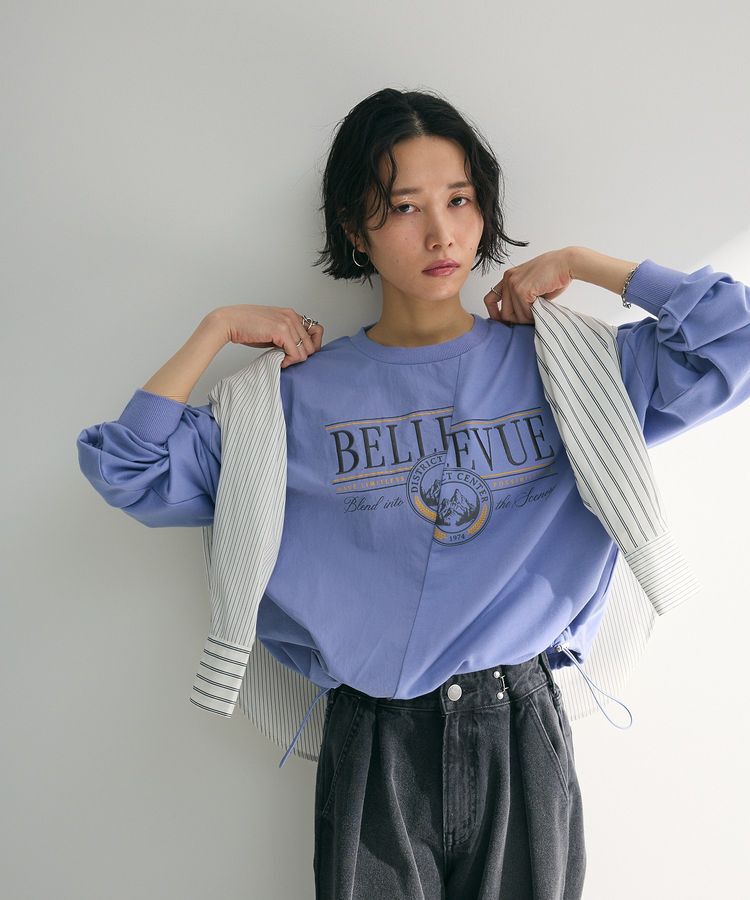 Green Parks「リメイク風ナイロンドッキングプルオーバー」|スウェット・ジャージ|