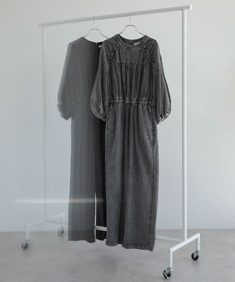 Green Parks「■ESCAR シャーリングデニムオールインワン」|オールインワン|