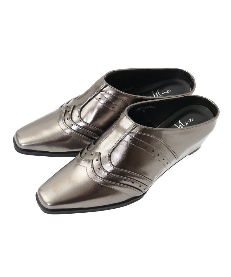 Green Parks「・richblue ウエスタンウェッジミュール」|パンプス|