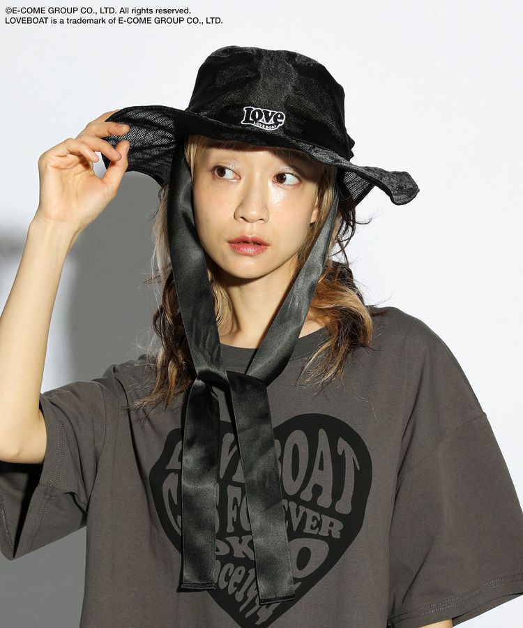 Green Parks「■LOVEBOAT オーガンジーHAT」|その他|Black