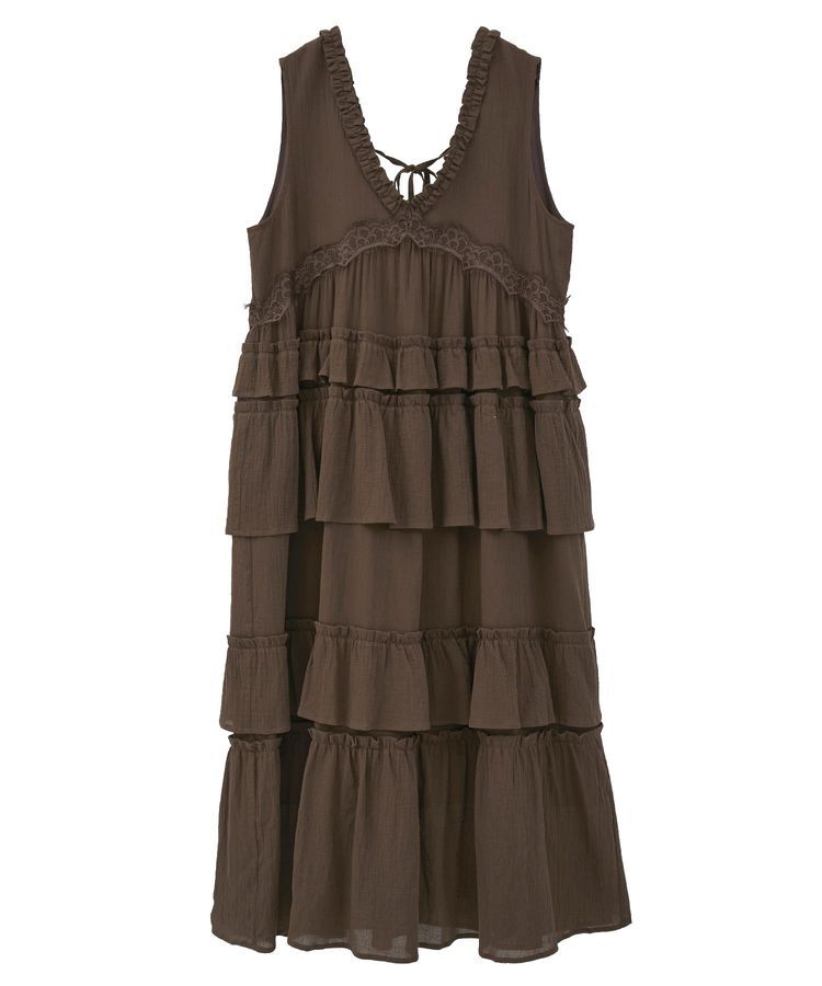 Green Parks「■ESCAR レース&times;コットンティアードワンピース」|ワンピース|