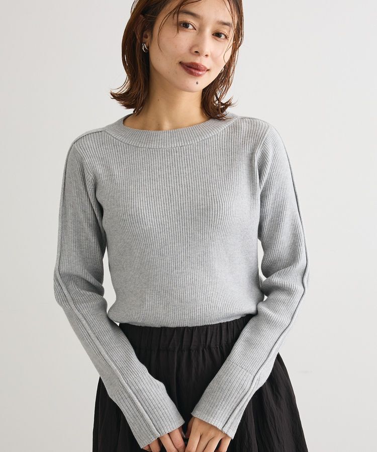 Green Parks「ラメライン入りリブニットプルオーバー」|ニット・セーター|