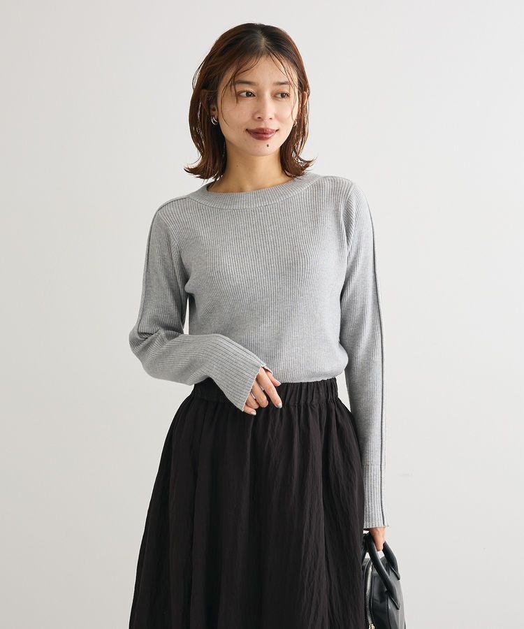 Green Parks「ラメライン入りリブニットプルオーバー」|ニット・セーター|