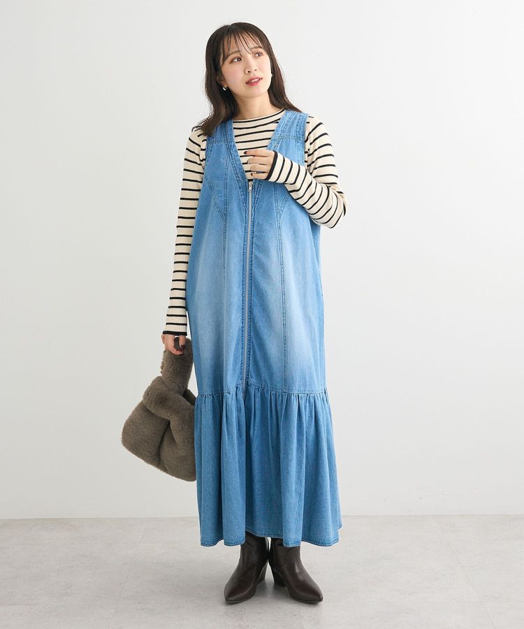 Green Parks「ラメライン入りリブニットプルオーバー」|ニット・セーター|