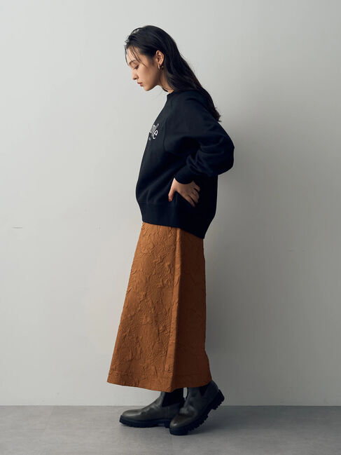 YECCA VECCA「ふくれジャガード中綿フレアスカート」|フレア|