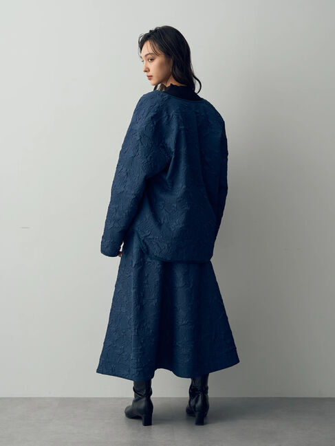 YECCA VECCA「ふくれジャガード中綿フレアスカート」|フレア|