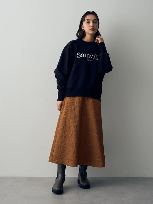 YECCA VECCA「ふくれジャガード中綿フレアスカート」|フレア|