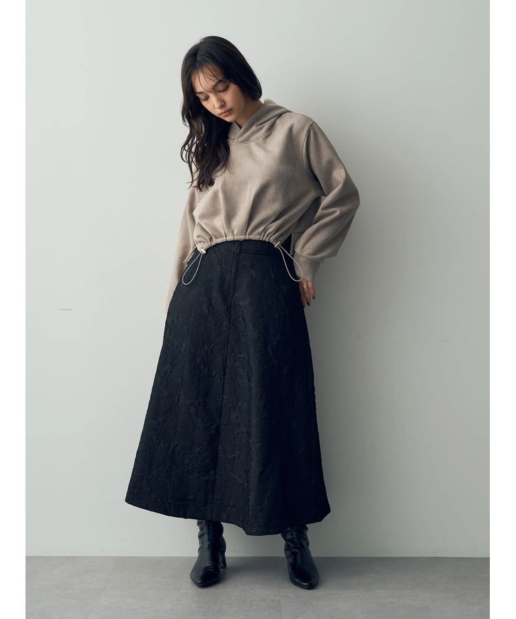 YECCA VECCA「ふくれジャガード中綿フレアスカート」|フレア|