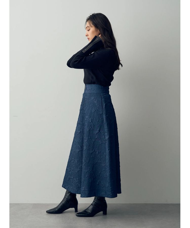 YECCA VECCA「ふくれジャガード中綿フレアスカート」|フレア|