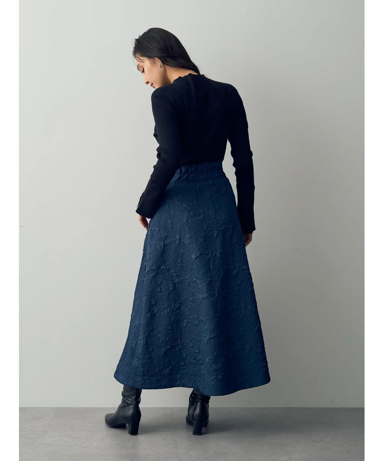 YECCA VECCA「ふくれジャガード中綿フレアスカート」|フレア|