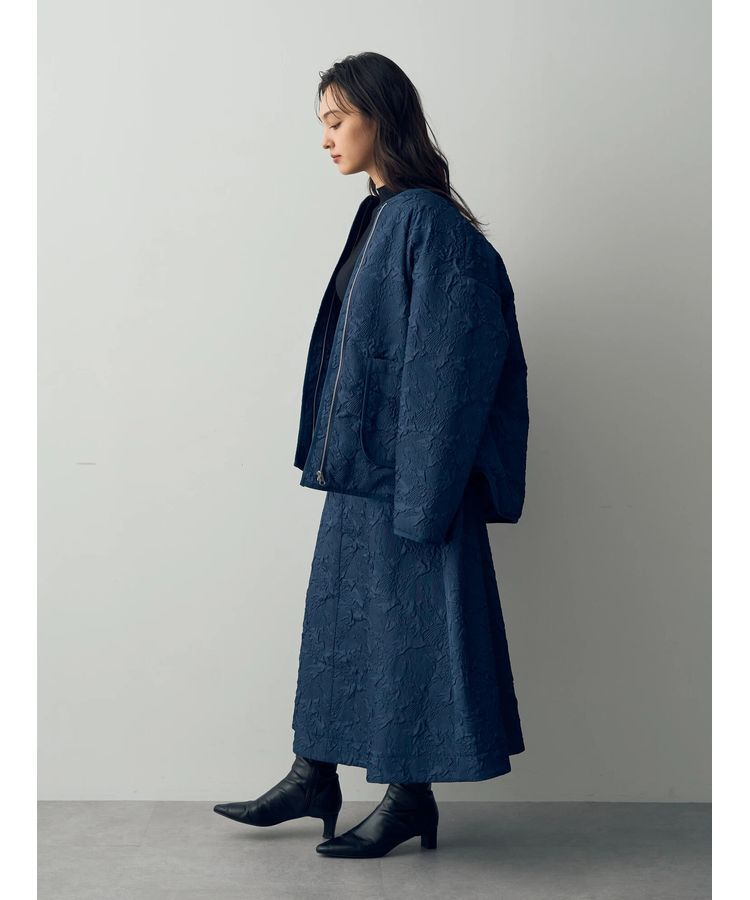 YECCA VECCA「ふくれジャガード中綿フレアスカート」|フレア|