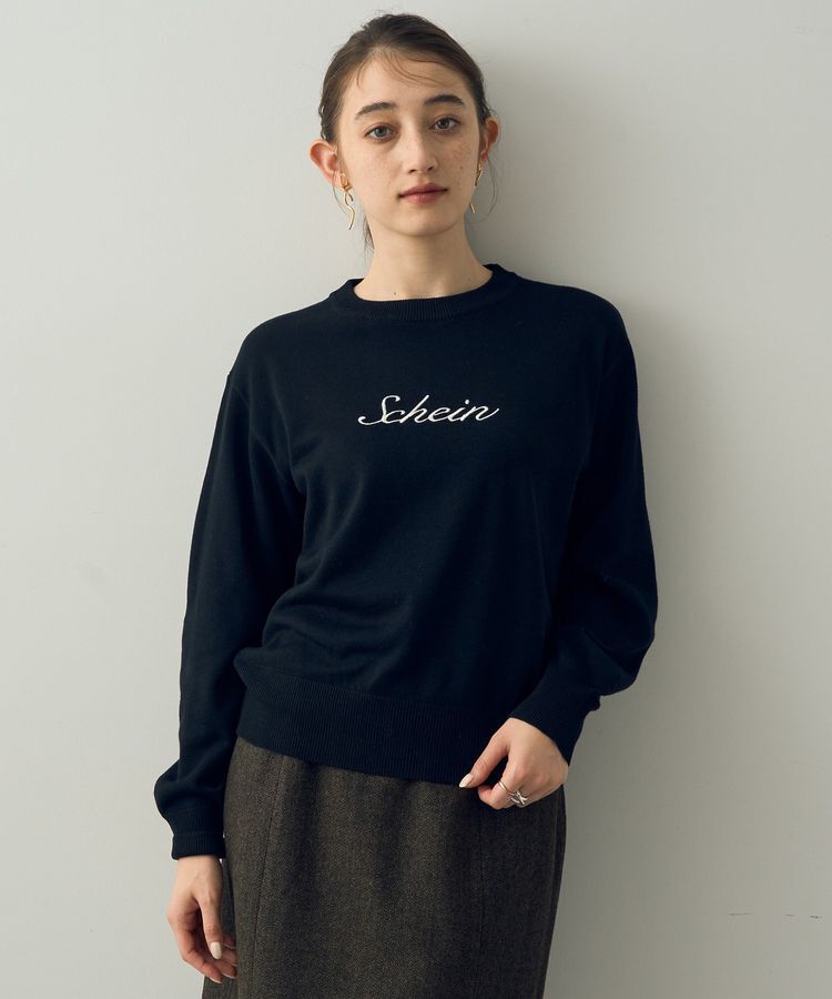 YECCA VECCA「ロゴニット」|ニット・セーター|Black