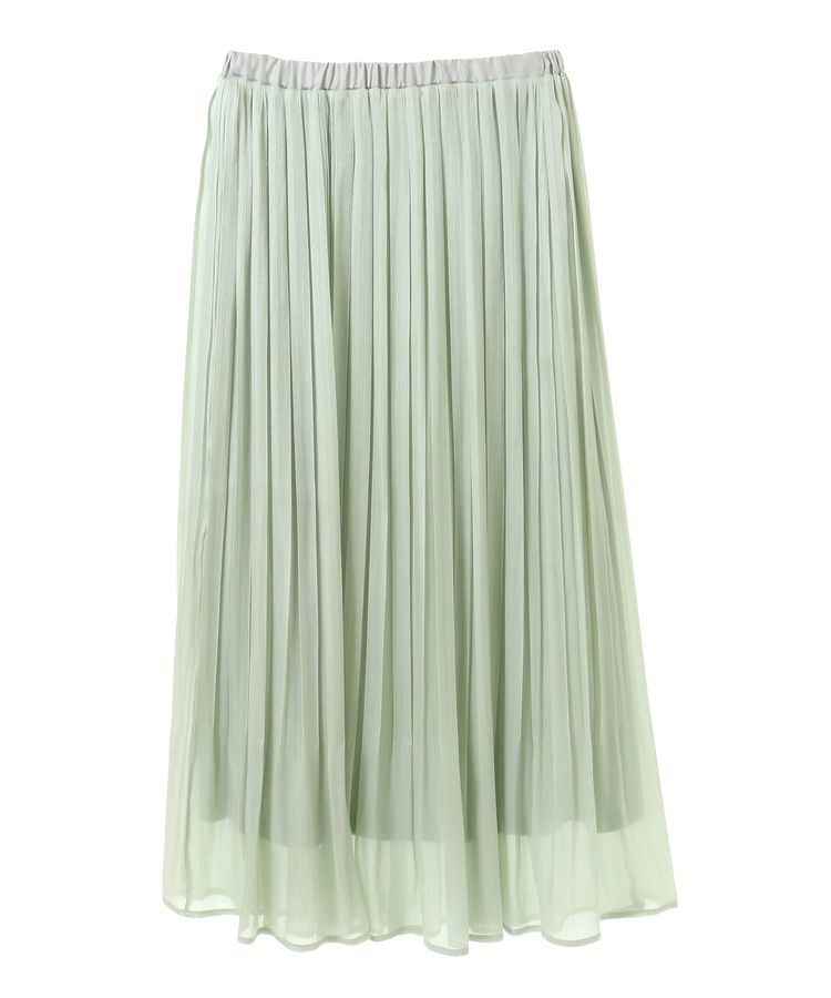 YECCA VECCA「シャイニーサテンプリーツスカート」|スカート|