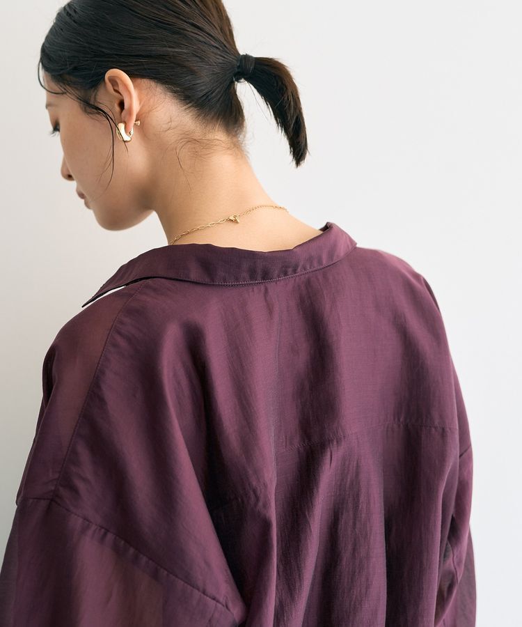 YECCA VECCA「【2点SET】シアーシャツ&times;Aラインキャミワンピース」|ワンピース|