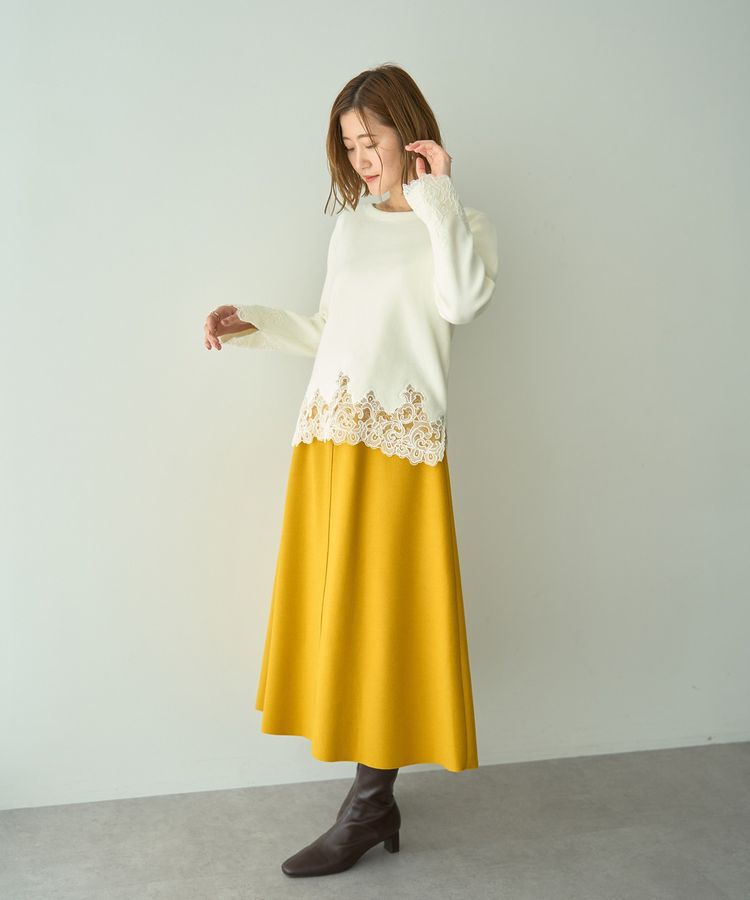 YECCA VECCA「レースヘムニット」|ニット・セーター|