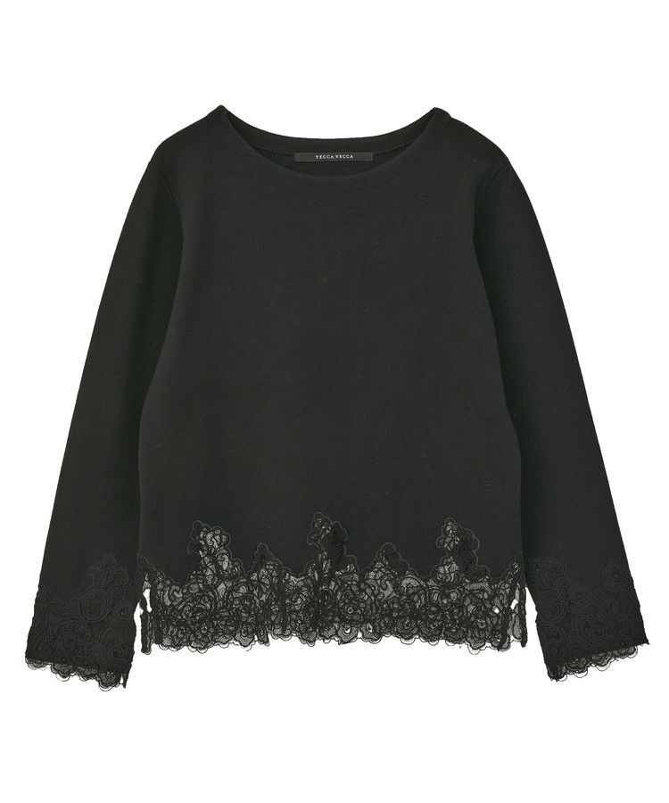 YECCA VECCA「レースヘムニット」|ニット・セーター|