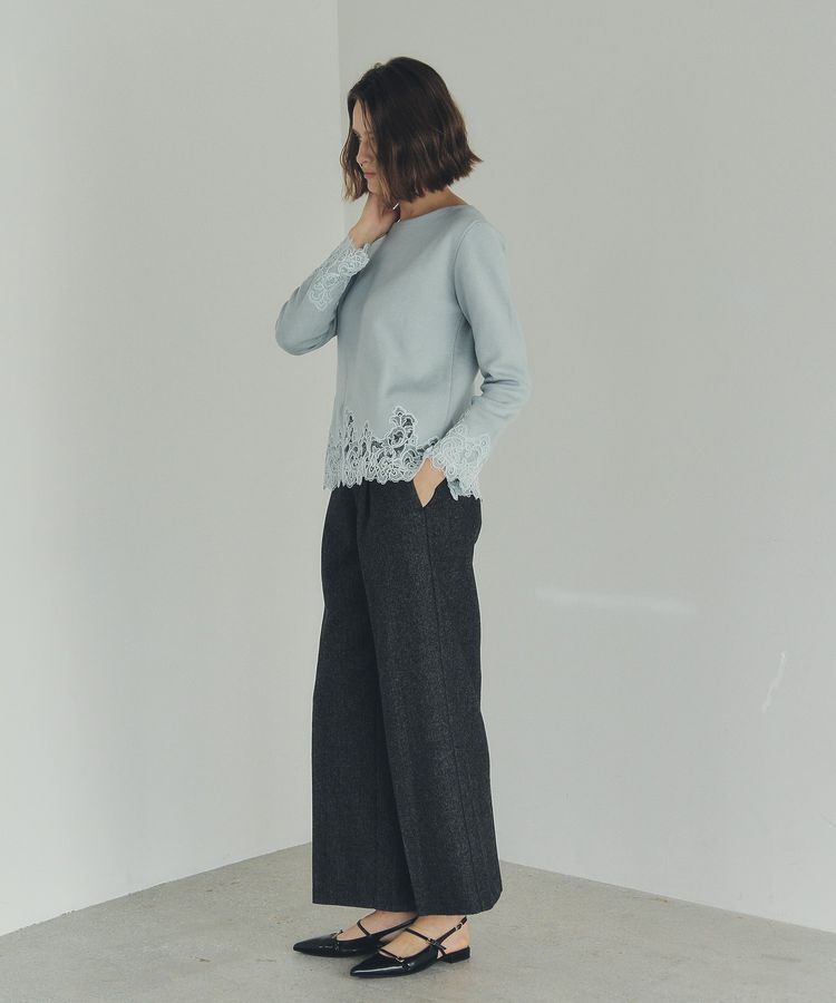 YECCA VECCA「レースヘムニット」|ニット・セーター|