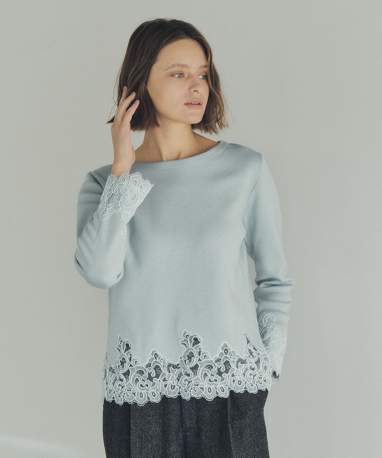 YECCA VECCA「レースヘムニット」|ニット・セーター|