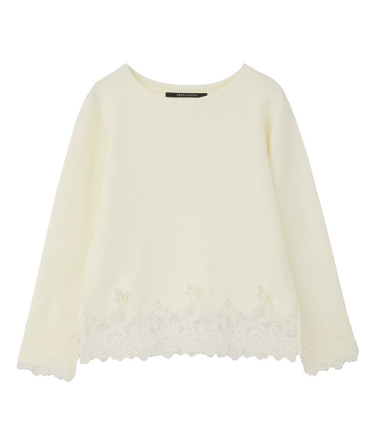 YECCA VECCA「レースヘムニット」|ニット・セーター|
