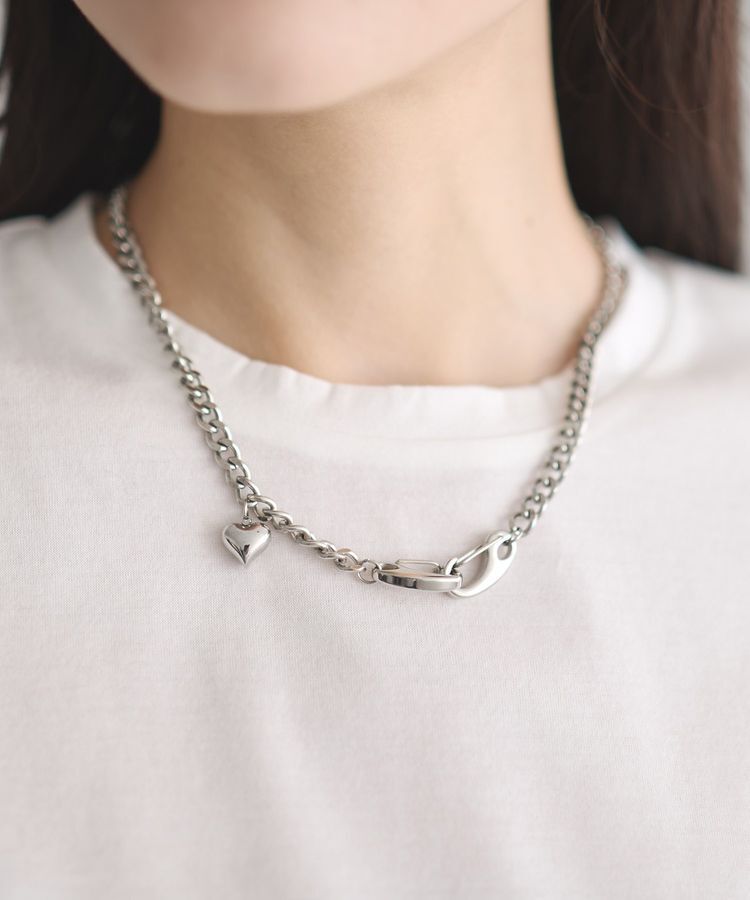 GARAGE OF GOOD CLOTHING「STAINLESS2wayハートチャームネックレス」|ネックレス|Silver