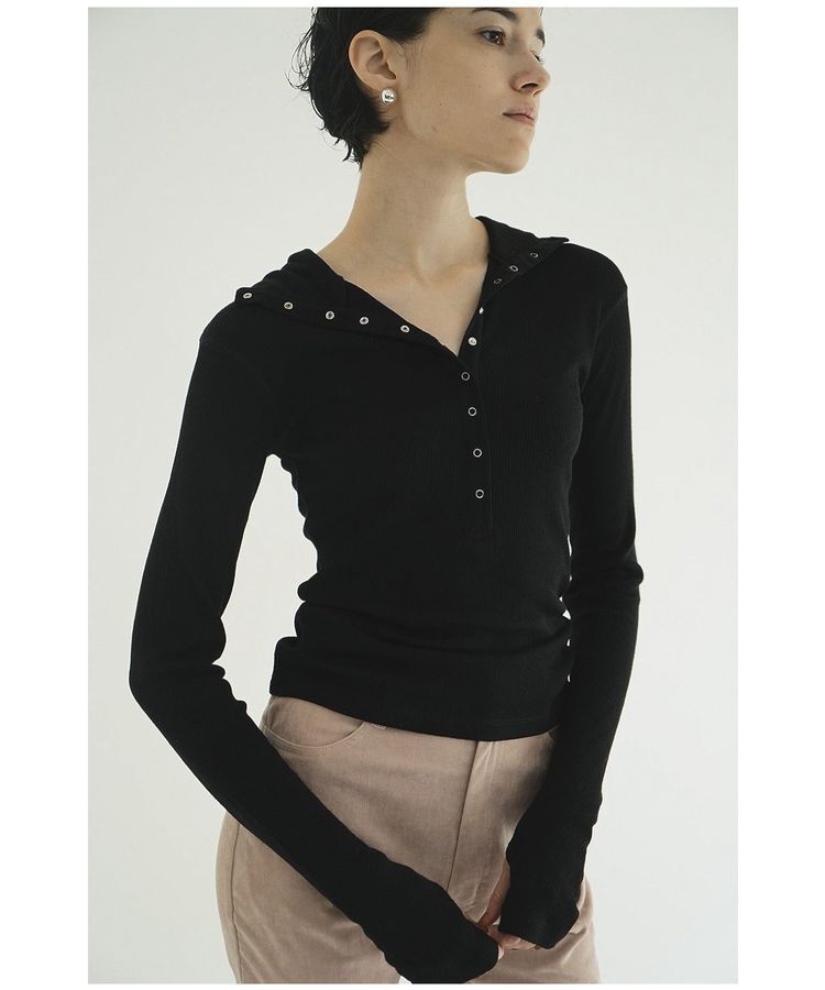 GARAGE OF GOOD CLOTHING「【CLANE】WOOL RIB HOODED TIGHT TOPS」|Tシャツ・カットソー|