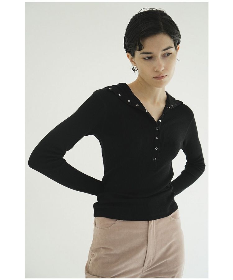 GARAGE OF GOOD CLOTHING「【CLANE】WOOL RIB HOODED TIGHT TOPS」|Tシャツ・カットソー|