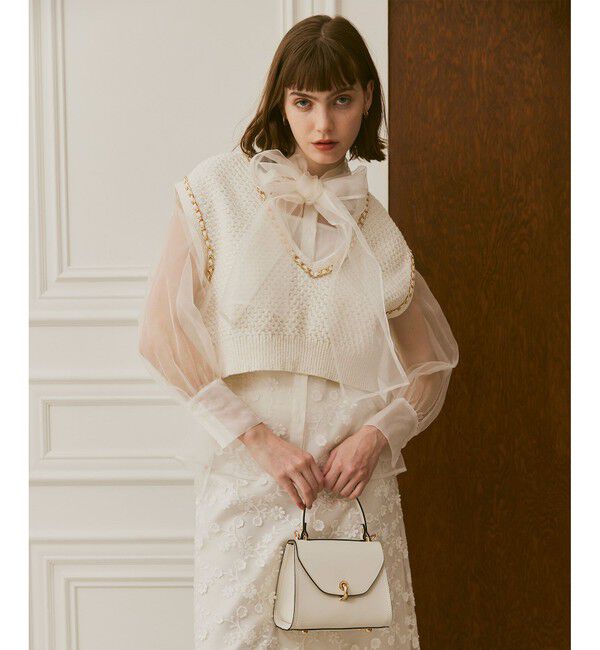 LOULOU WILLOUGHBY「【LOULOU WILLOUGHBY】チェーントリムミニベスト」|ベスト・ジレ|