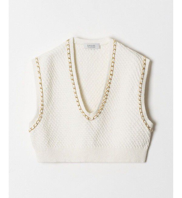 LOULOU WILLOUGHBY「【LOULOU WILLOUGHBY】チェーントリムミニベスト」|ベスト・ジレ|