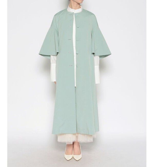 LOULOU WILLOUGHBY「【LOULOU WILLOUGHBY】フリルスリーブタフタコート」|ダッフルコート|