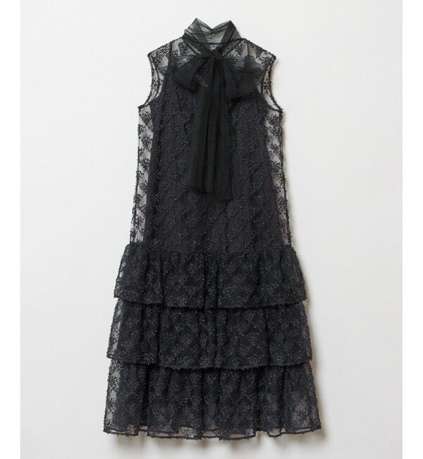 LOULOU WILLOUGHBY「【LOULOU WILLOUGHBY】パピヨンフラワーチュールワンピース」|ドレス|