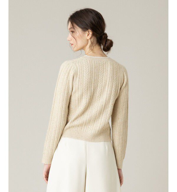 LOULOU WILLOUGHBY「【LOULOU WILLOUGHBY】フロントフリルラメプルオーバー」|ニット・セーター|