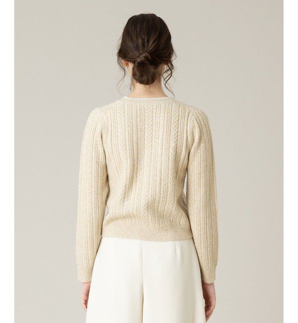 LOULOU WILLOUGHBY「【LOULOU WILLOUGHBY】フロントフリルラメプルオーバー」|ニット・セーター|