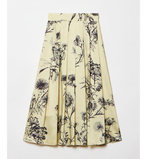 allureville「【セットアップ対応可能】スケッチフラワープリントタックスカート」|フレア|