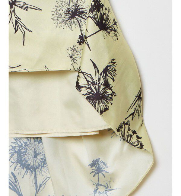 allureville「【セットアップ対応可能】スケッチフラワープリントタックスカート」|フレア|