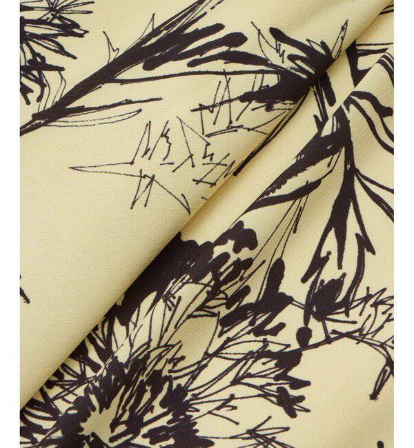 allureville「【セットアップ対応可能】スケッチフラワープリントタックスカート」|フレア|