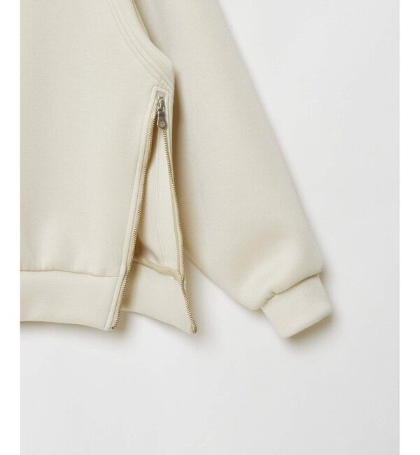 allureville「ボンディングアシンメトリーZIP プルオーバー」|スウェット・ジャージ|