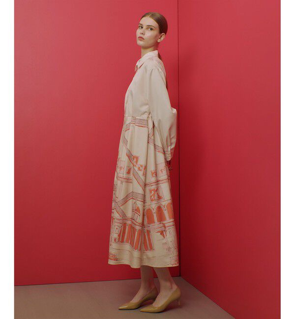 LOULOU WILLOUGHBY「【LOULOU WILLOUGHBY】カテドラルプリントワンピース」|ワンピース|