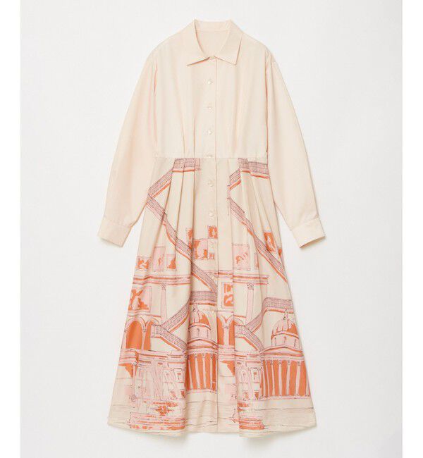 LOULOU WILLOUGHBY「【LOULOU WILLOUGHBY】カテドラルプリントワンピース」|ワンピース|