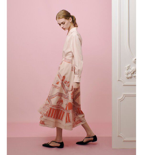 LOULOU WILLOUGHBY「【LOULOU WILLOUGHBY】カテドラルプリントワンピース」|ワンピース|