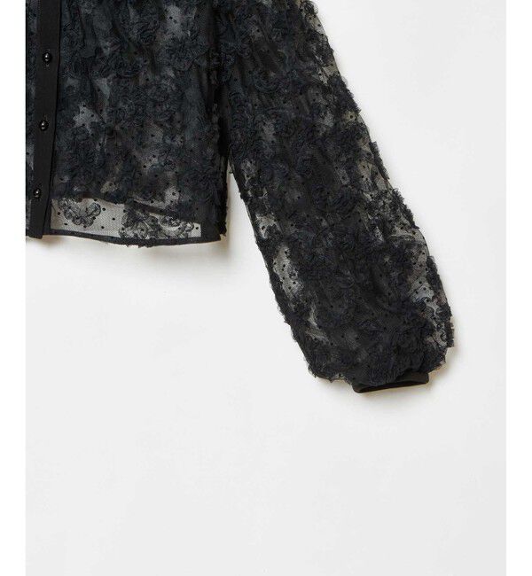 LOULOU WILLOUGHBY「【LOULOU WILLOUGHBY】ドットフラワーシシュウブルゾン」|ブルゾン・スタジャン|