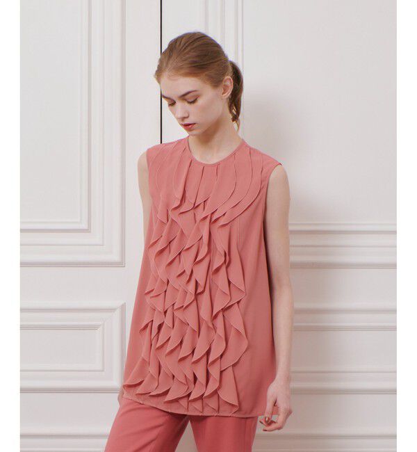 LOULOU WILLOUGHBY「【LOULOU WILLOUGHBY】シフォンラッフルブラウス」|シャツ・ブラウス|