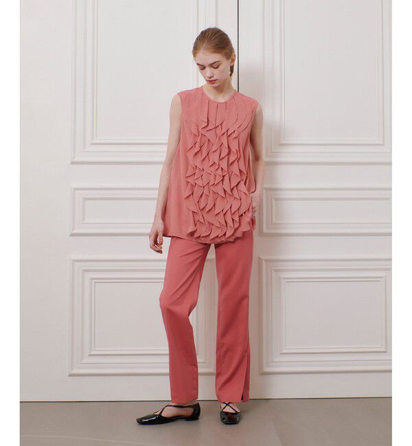 LOULOU WILLOUGHBY「【LOULOU WILLOUGHBY】シフォンラッフルブラウス」|シャツ・ブラウス|