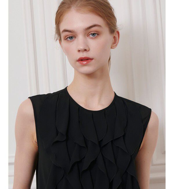 LOULOU WILLOUGHBY「【LOULOU WILLOUGHBY】シフォンラッフルブラウス」|シャツ・ブラウス|