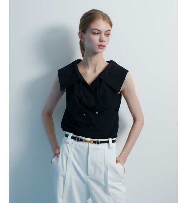 LOULOU WILLOUGHBY「【LOULOU WILLOUGHBY】グログランセーラーブラウス」|シャツ・ブラウス|