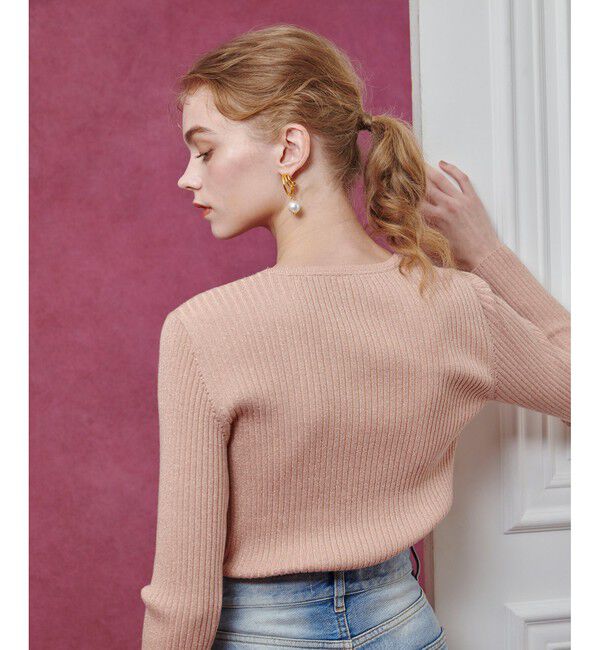 LOULOU WILLOUGHBY「【LOULOU WILLOUGHBY】LAME RIBプルオーバー」|ニット・セーター|