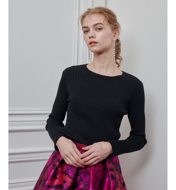 LOULOU WILLOUGHBY「【LOULOU WILLOUGHBY】LAME RIBプルオーバー」|ニット・セーター|