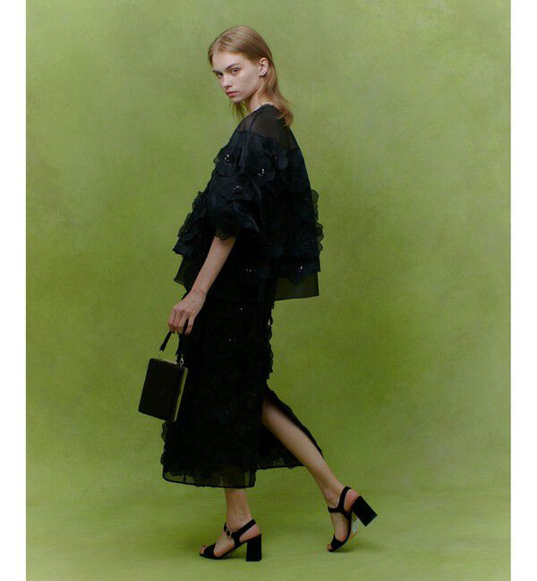 LOULOU WILLOUGHBY「【LOULOU WILLOUGHBY】オーガンフラワータイトスカート」|タイト|