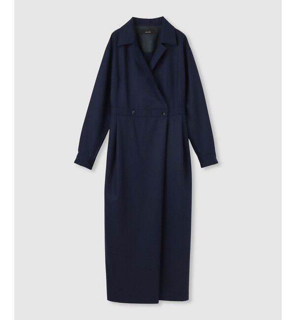 allureville「ウールポリカシュクール風ワンピース」|ワンピース|ネイビー