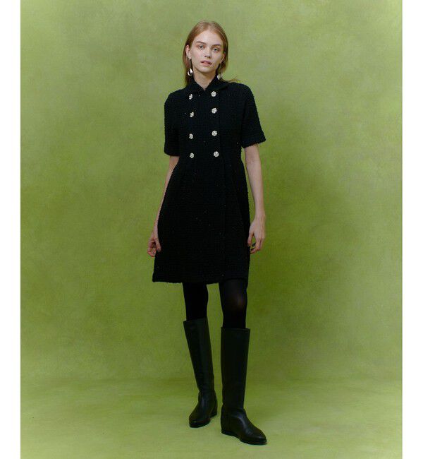 LOULOU WILLOUGHBY「【LOULOU WILLOUGHBY】ニットツィードワンピース」|ワンピース|